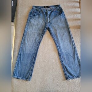 Vintage Akademiks Jeans Mens 38 Blue Embroidered Baggy Skater Rap Hip Hop Y2K